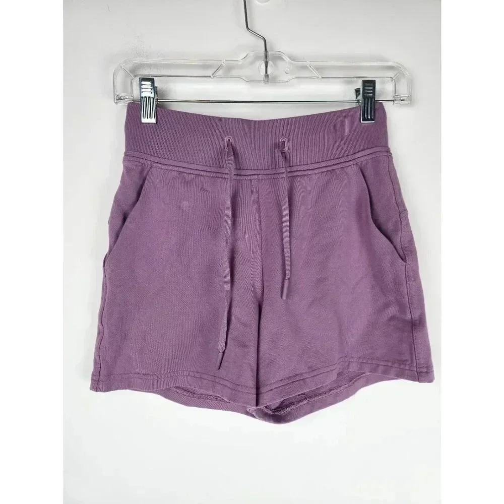 Lululemon Every Movement Shorts Purple Size 4 3.5 Inch Inseam High Rise Waist
